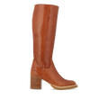 70er-inspirierter Lederstiefel mit langem Schaft