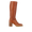 70er-inspirierter Lederstiefel mit langem Schaft