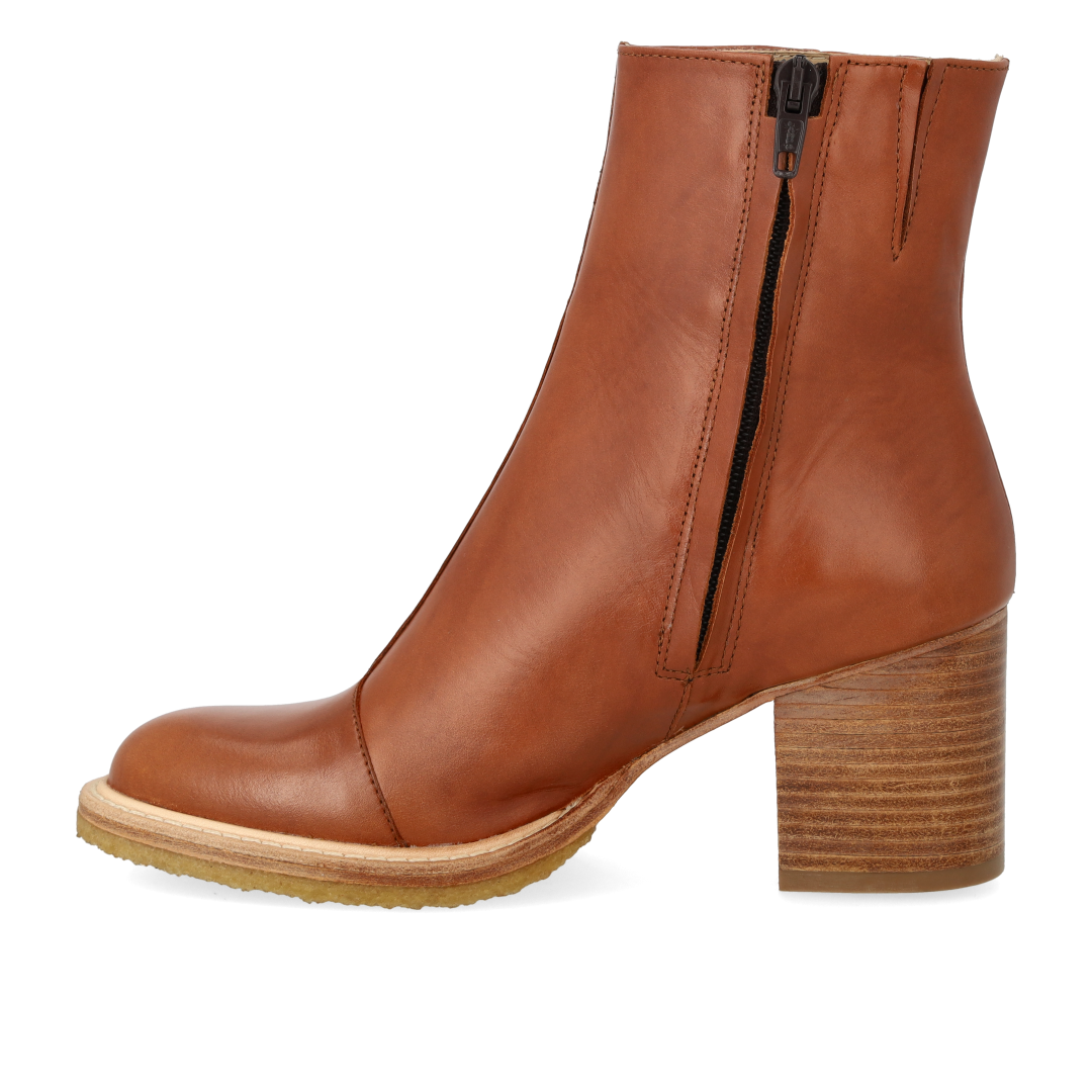 Stiefelette mit Blockabsatz und Reißverschluss