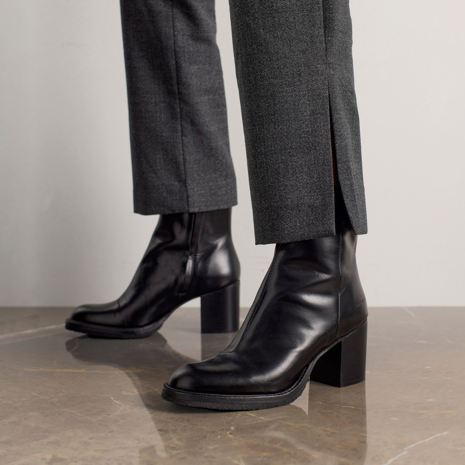 70’er inspirierte Lederstiefelette