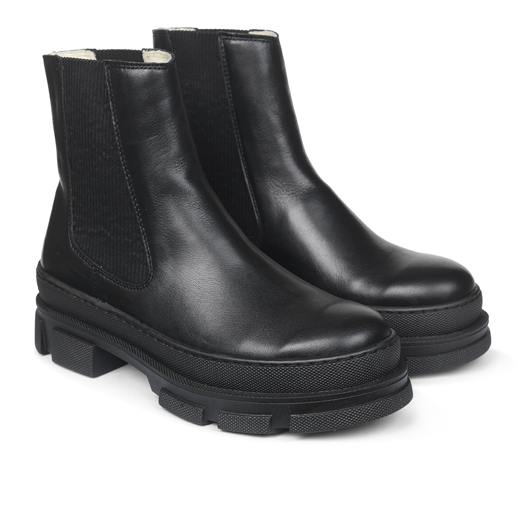 Chelsea-Stiefel mit Wollfutter