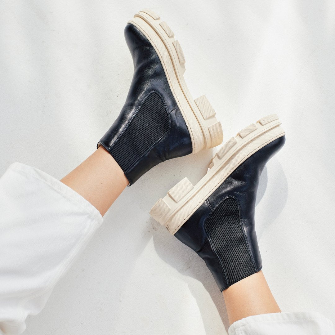 Chelsea-Stiefel mit Wollfutter