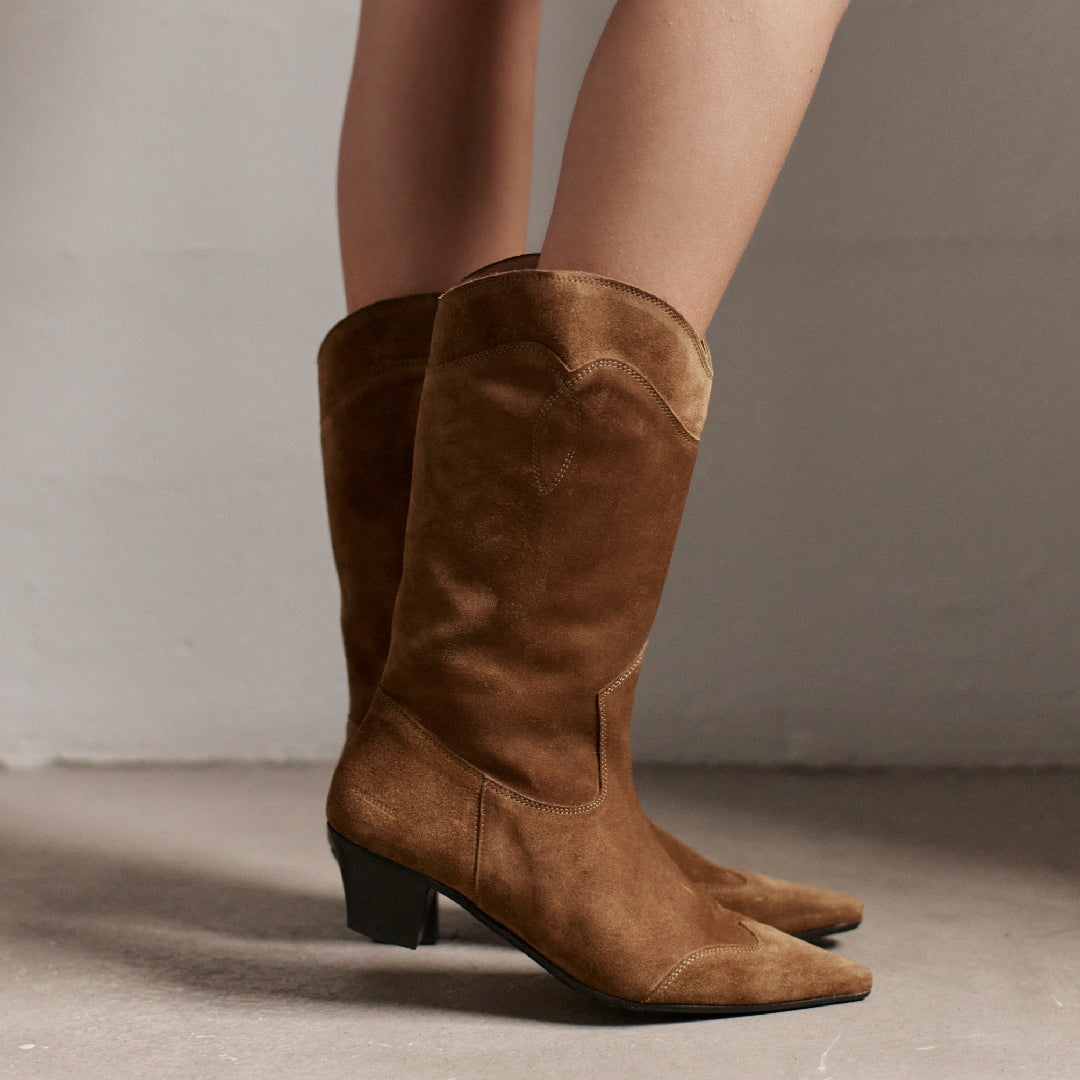 Cowboystiefelette mit Reißverschluss