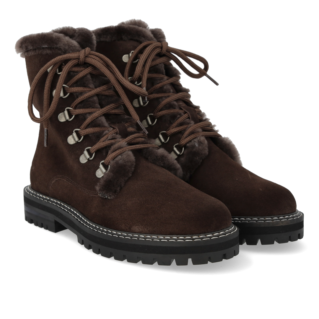 Klobiger Schnürstiefel mit weichem Merino-Wollfutter
