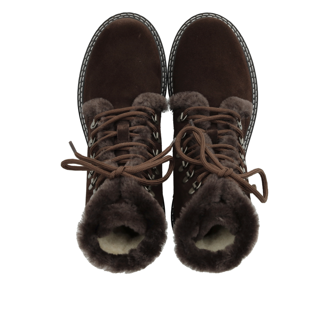 Klobiger Schnürstiefel mit weichem Merino-Wollfutter