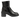 Lederstiefelette mit grafischem Blockabsatz