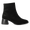 Stiefelette mit skulpturalem schwarzen Holzabsatz