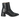 Stiefelette mit skulpturalem schwarzen Holzabsatz