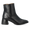 Stiefelette mit skulpturalem schwarzen Holzabsatz