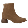 Stiefelette mit skulpturalem Holzabsatz