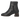 Handgeflochtene Lederstiefelette mit skulpturalem Blockabsatz