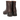 Handgeflochtene Lederstiefelette mit skulpturalem Blockabsatz