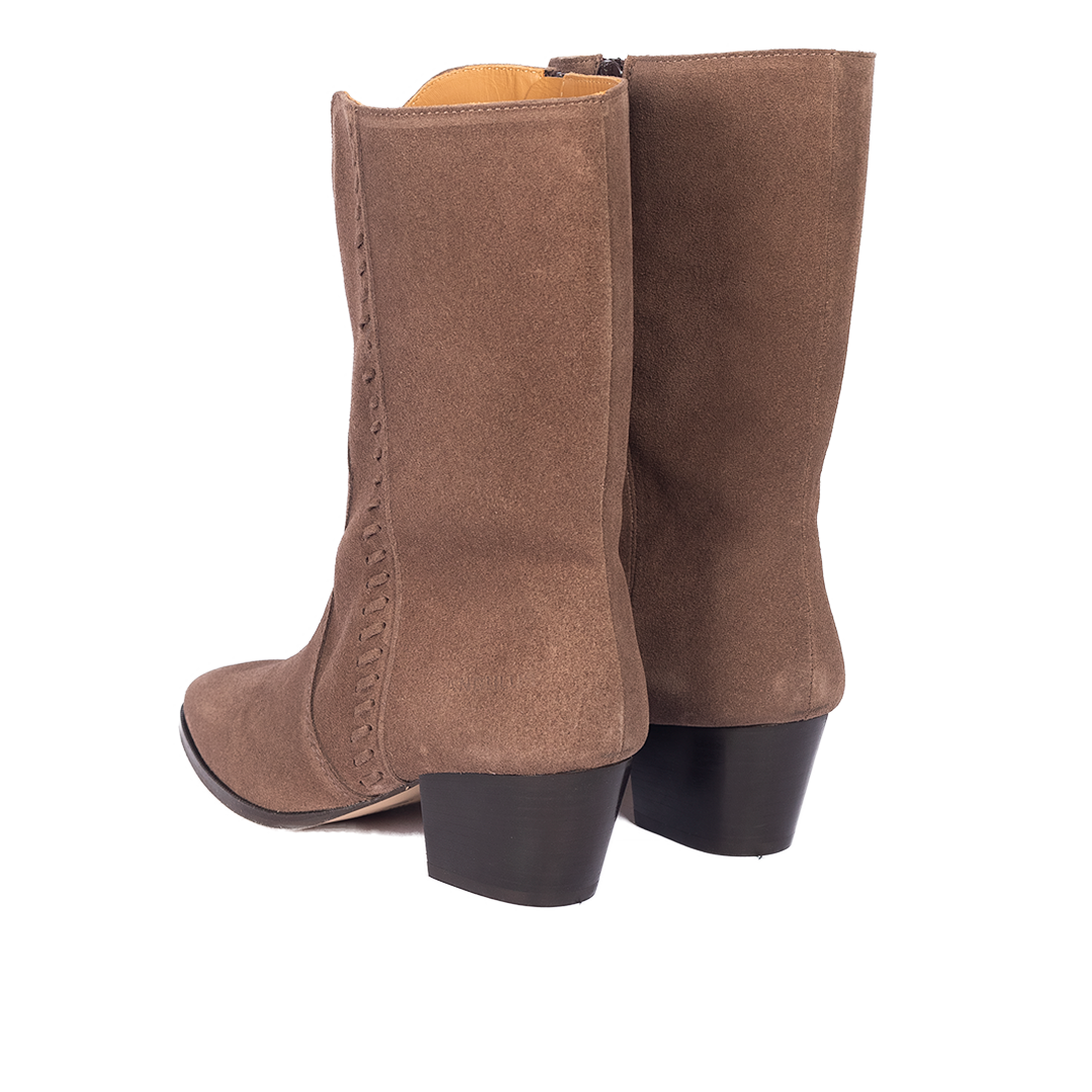 Cowboystiefel mit geflochtenen Ziernähten