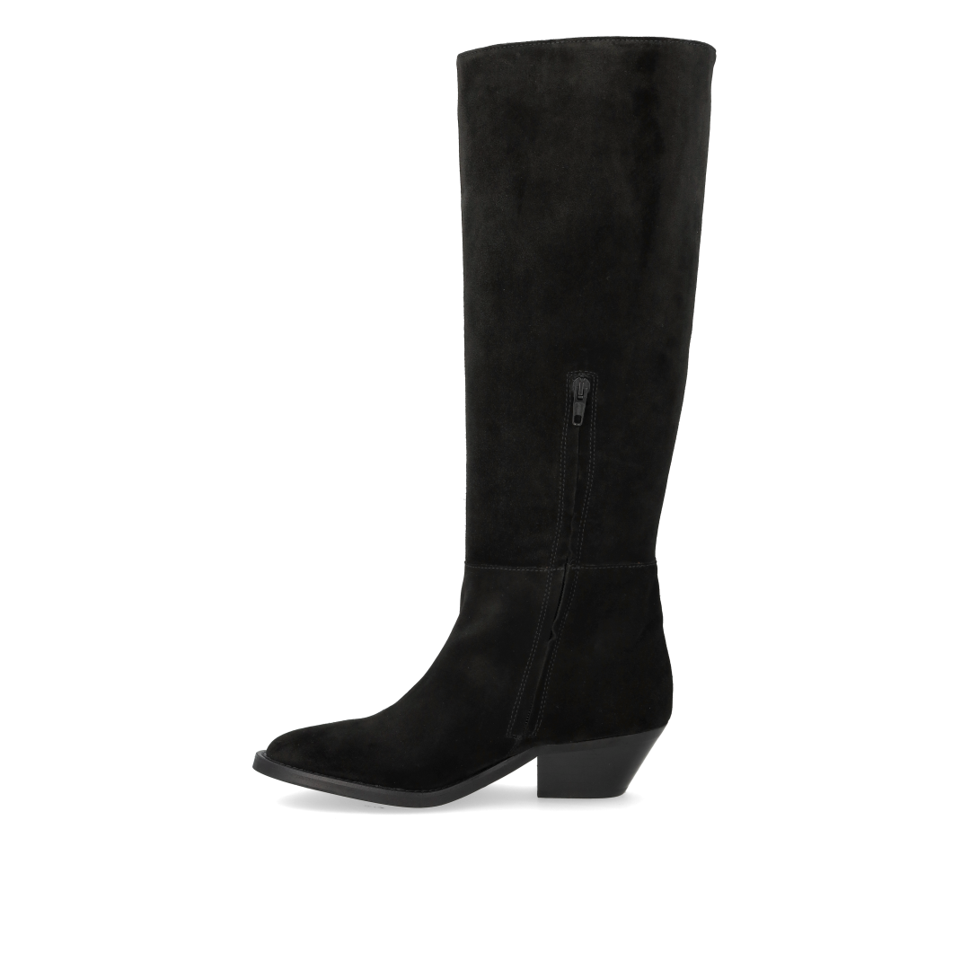 Wildlederstiefel mit hohem Schaft