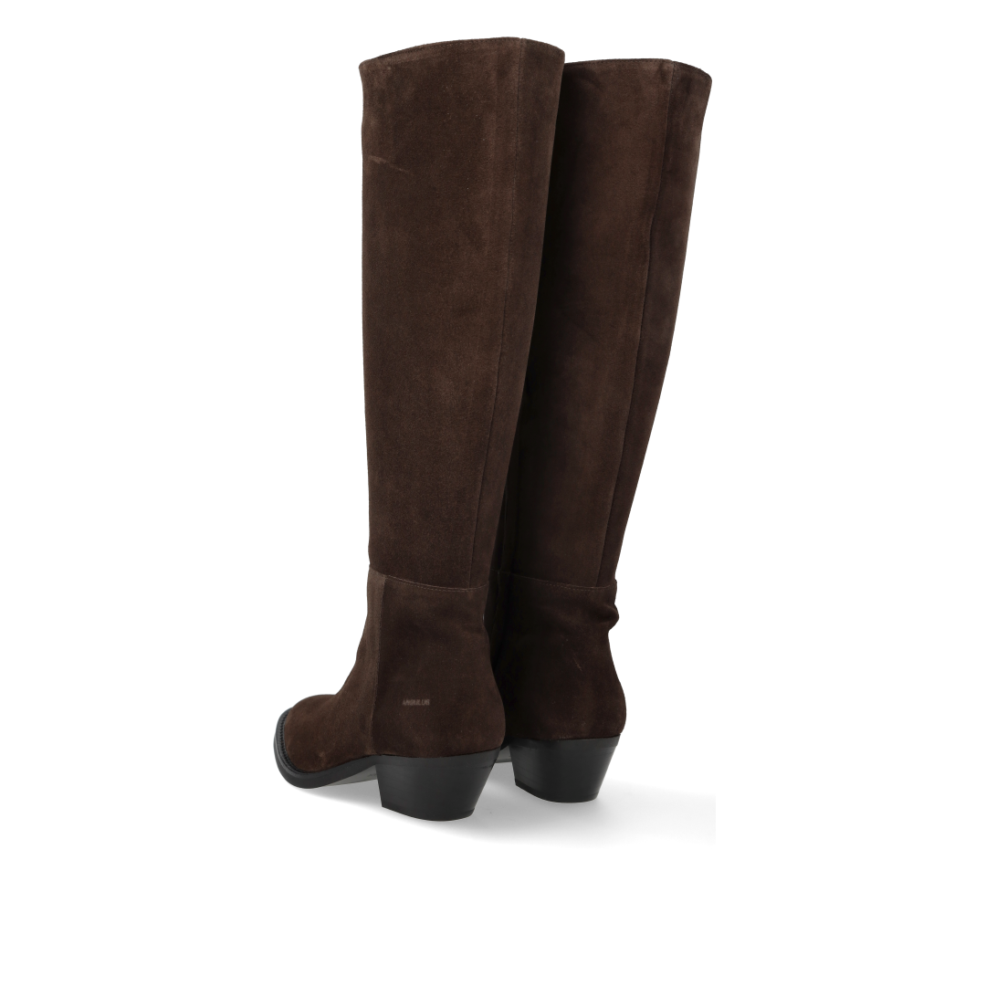 Wildlederstiefel mit hohem Schaft