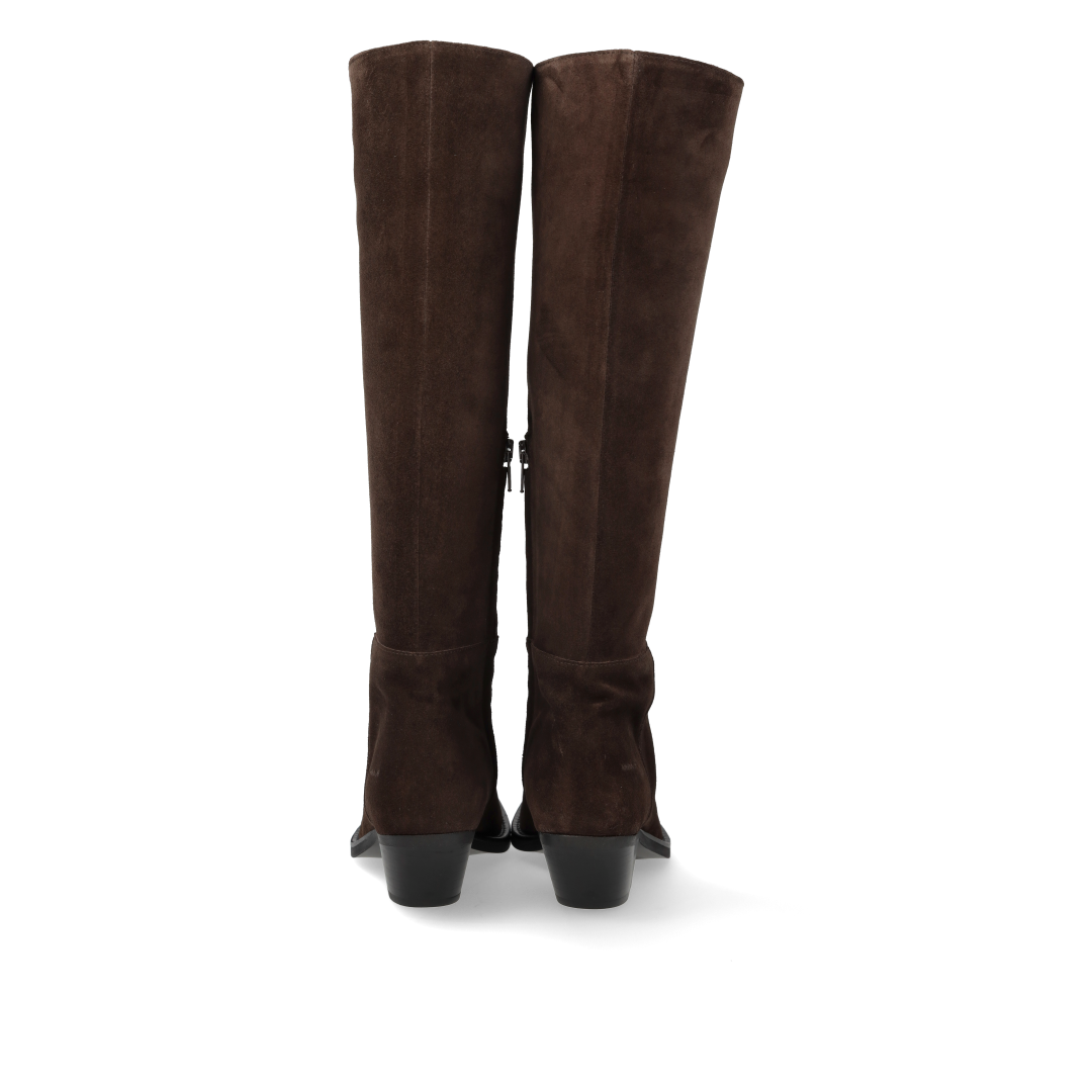 Wildlederstiefel mit hohem Schaft