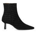 Skulpturale Stiefelette mit spitzer Spitze
