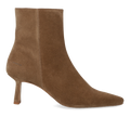 Skulpturale Stiefelette mit spitzer Zehenpartie