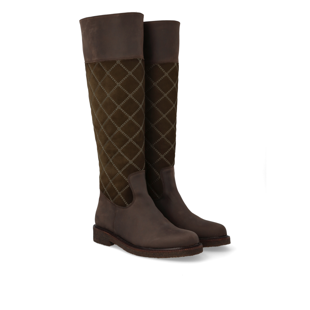 Langschaftstiefel mit Steppdetail