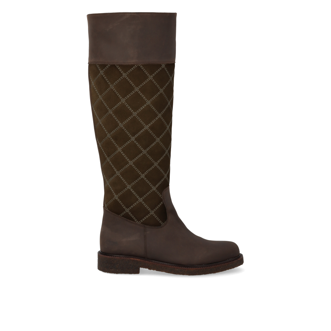 Langschaftstiefel mit Steppdetail