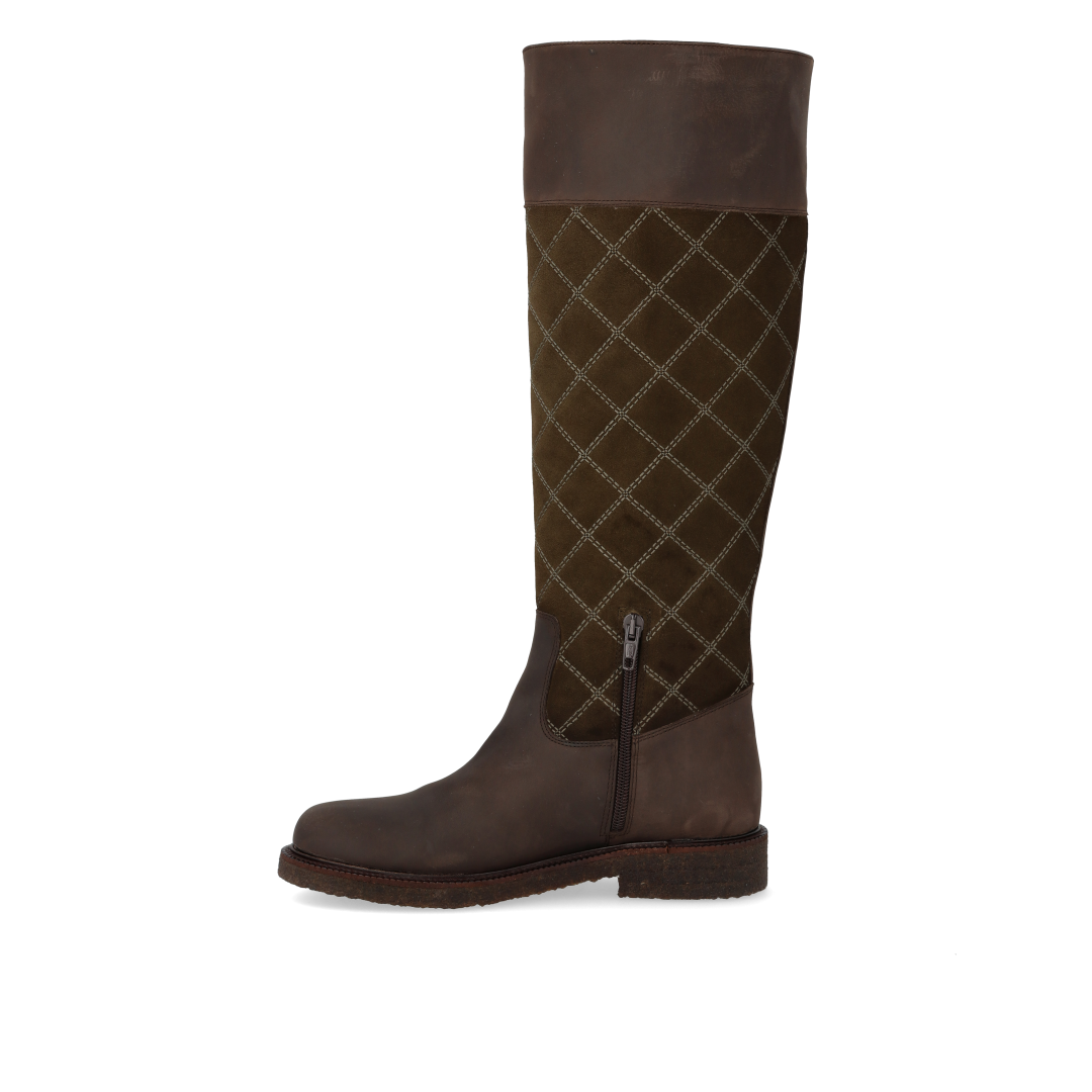 Langschaftstiefel mit Steppdetail