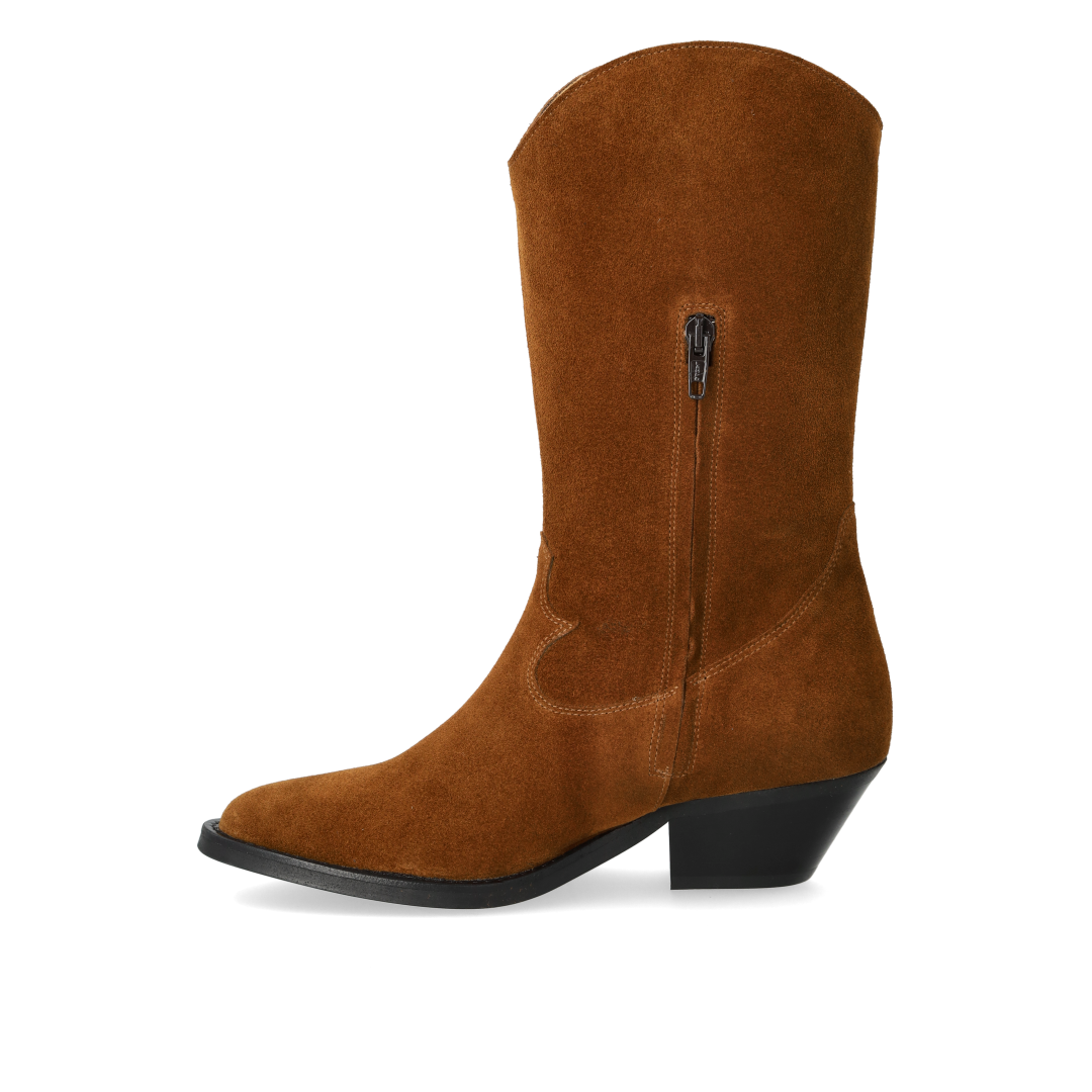 Cowboystiefel mit geschwungenem Schaft und Fransen