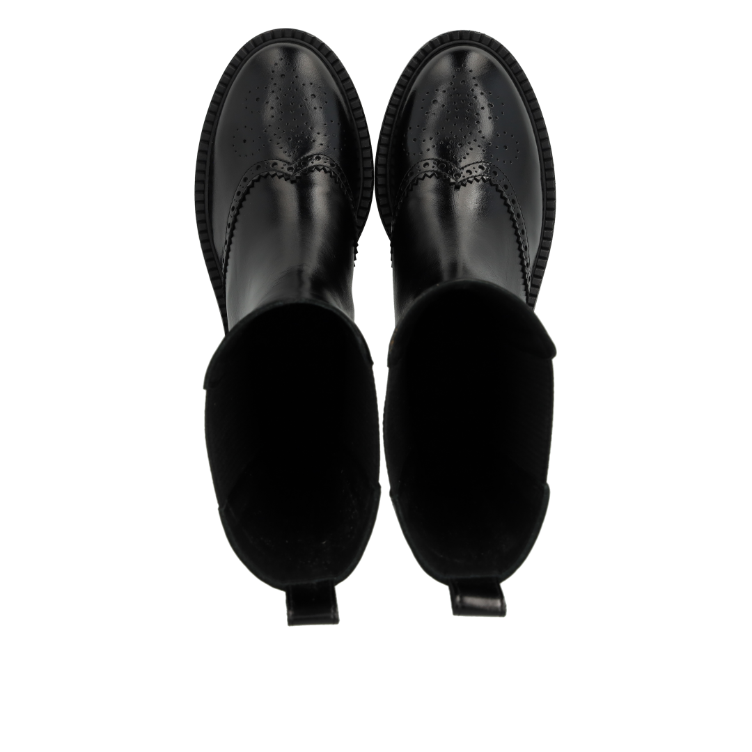 Chelsea-Stiefel mit Brogue-Lochmuster